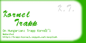 kornel trapp business card